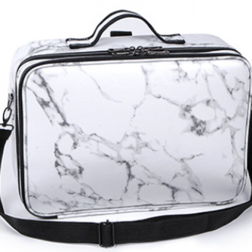 Travel  OEM No Logo Woman Pro Luxury Marble Makeup Bag