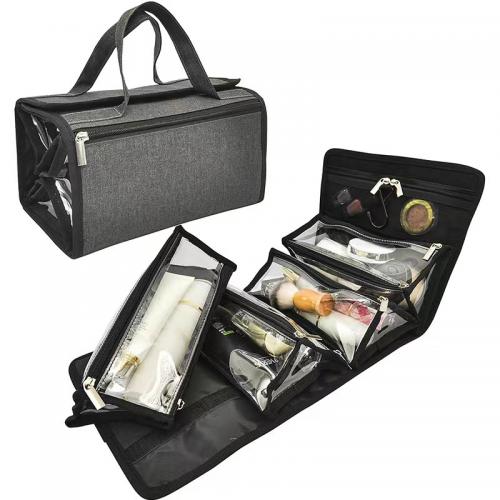 Foldable makeup bag cosmetic case